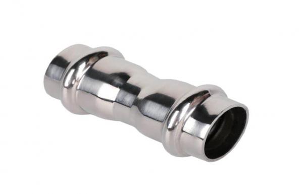 Двухраструбная пресс-муфта из нержавеющей стали 28*22mm