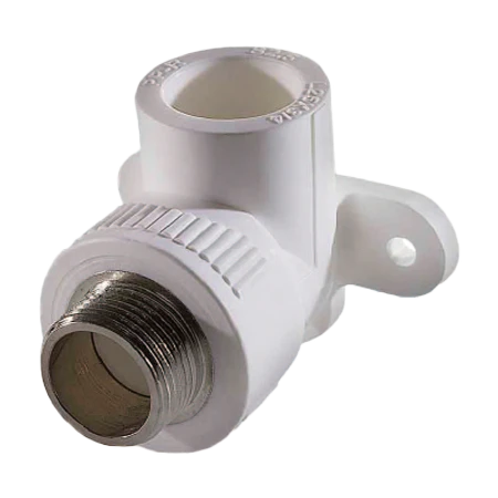 PPR Угольник комбинированный с креплением НР L20*1/2M