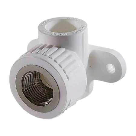 PPR Угольник комбинированный с креплением ВР  L25*1/2F
