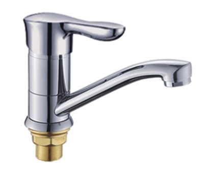 Смеситель для кухни 1-X с кор. изл.(гайка) 35 мм  P4511-2