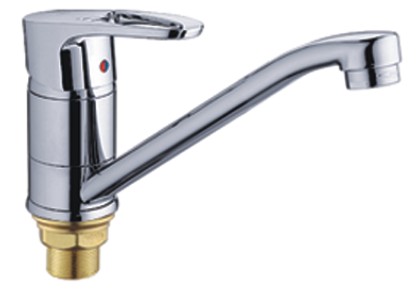 Смеситель для кухни 1-X с кор. изл.(гайка)  P4521-2