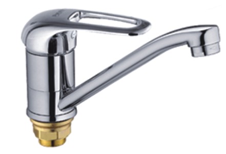 Смеситель для кухни 1-X с кор. изл.(гайка) 40мм  P4528-2