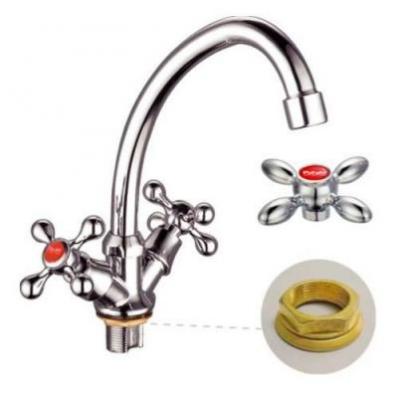 Смеситель для кухни 2-X с высок. изл. (гайка) P4971
