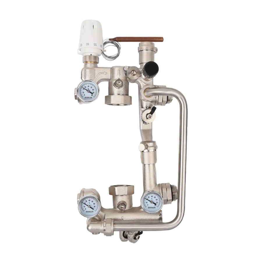 Насосно-смесительный узел для систем напольного и рад. отопления. под насос 180мм